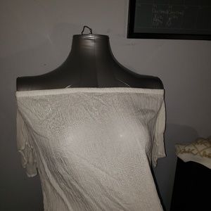 White Off shoulder Shirt